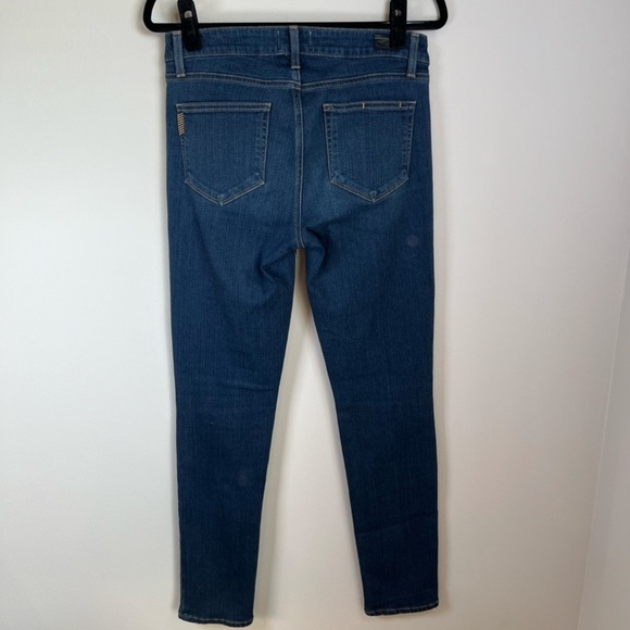 Paige Skyline Skinny Jeans Dark Blue Wash Denim Stretch Mid Rise USA  Size 29x31 - Picture 6 of 10